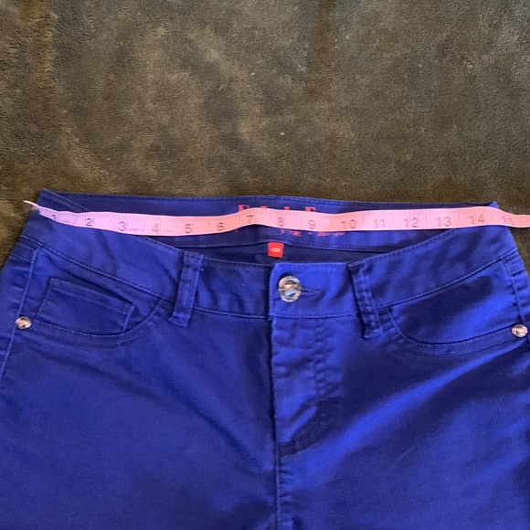 Womens Elle Royal Blue Skinny Jeans sz 4r Crops - Picture 5 of 6